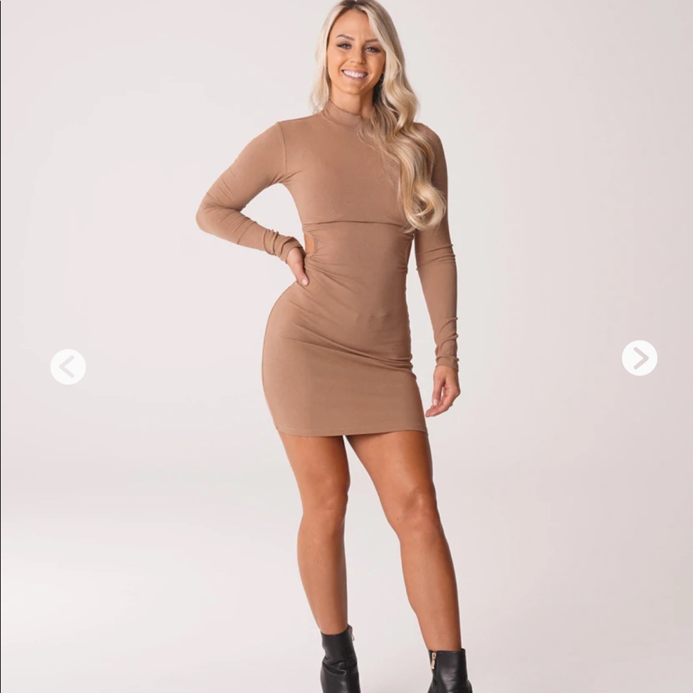 Into you ribbed mini dress